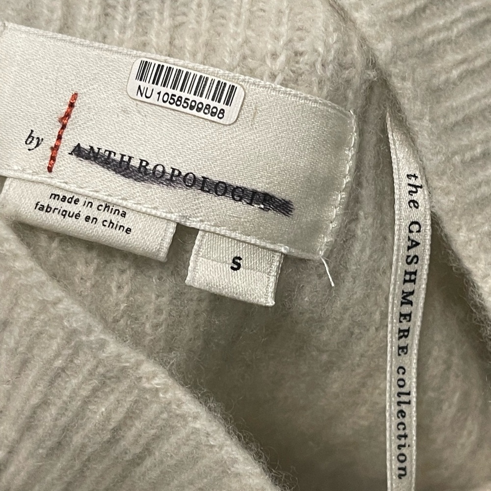 Anthropologie Enza Oversized Ribbed Cashmere Sweater Vest Small - Picture 4 of 7